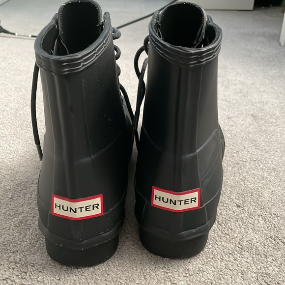 Men’s black hunter rubber combat rain boots - Picture 3 of 7